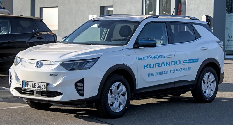 SsangYong Korando e-Motion, pohled zepředu